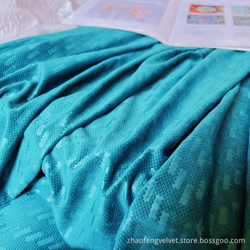 Knitted Polyester Recycle Embossing Holland Velvet Fabric
